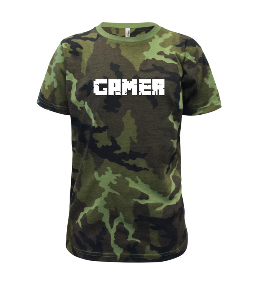 Tričká pre ajťákov - Gamer nápis - Detské maskáčové tričko