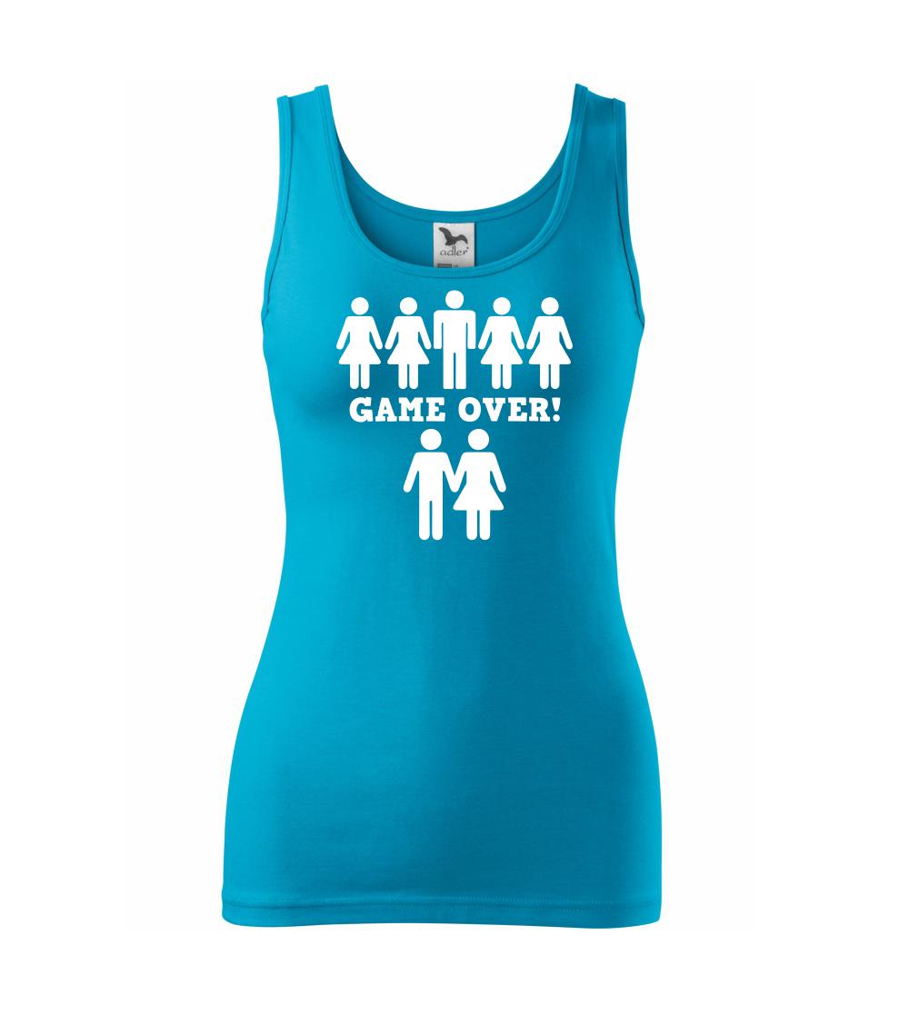 Svadobné tričká - Game over svadba - Dámske tielko