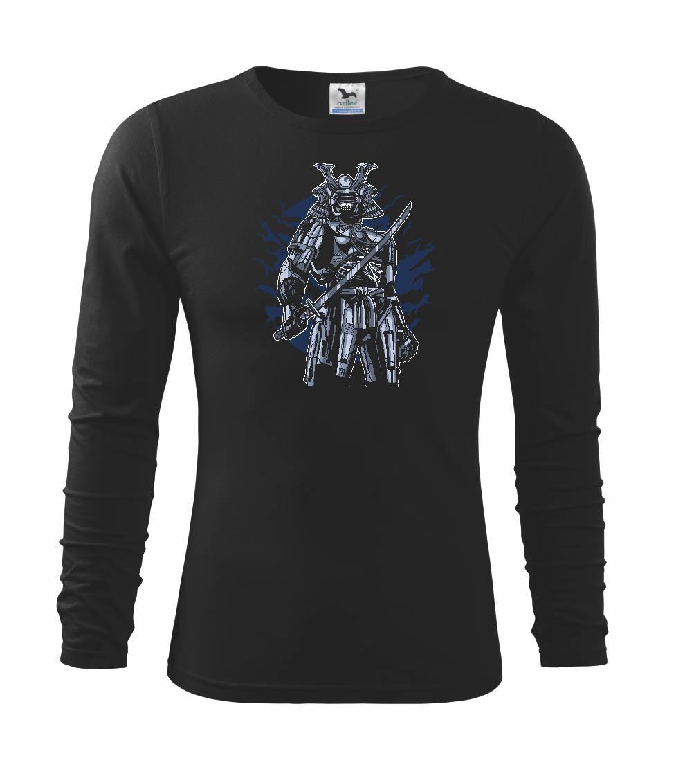 Grafické tričká - Samurai Robot Skull - Tričko detské Long Sleeve