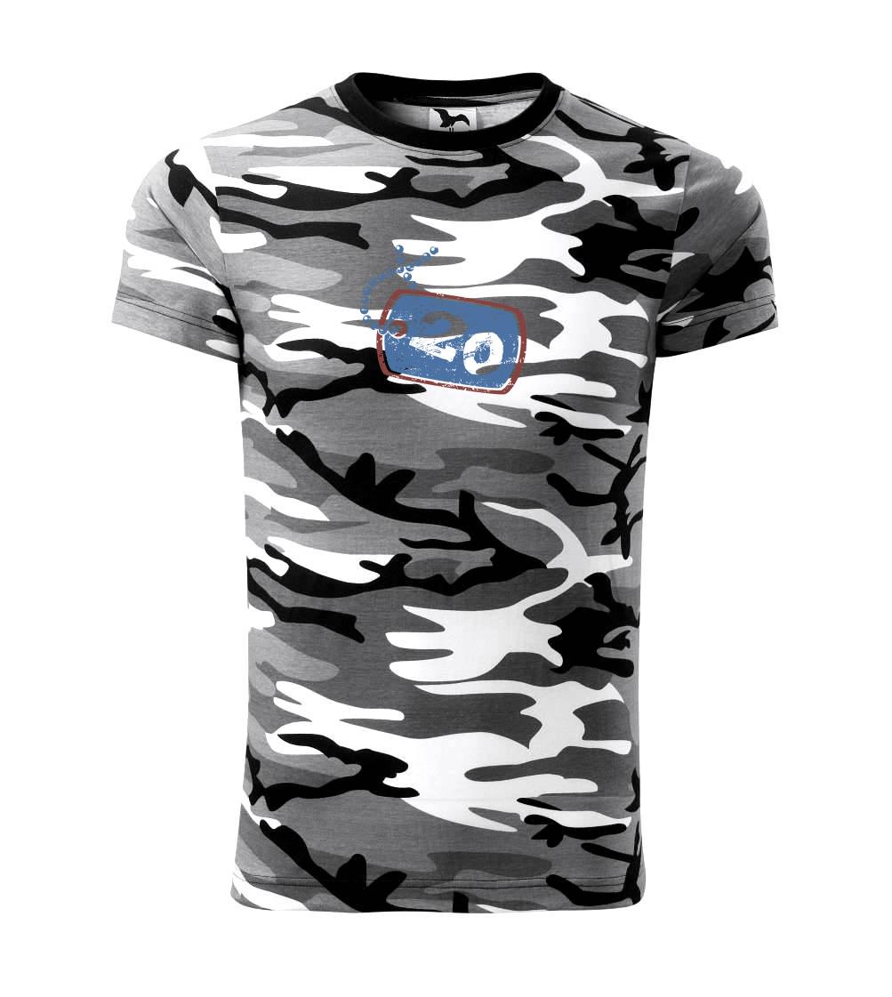 Tričká k narodeninám - 20 na krku - Army CAMOUFLAGE