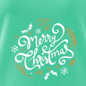 Merry christmas - nápis guľatý
