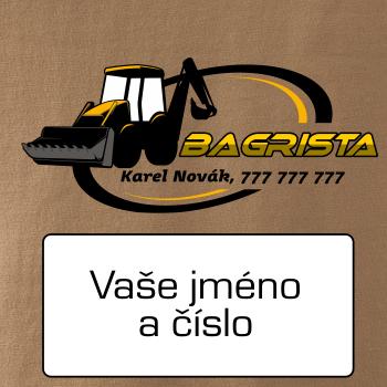 Bagrista v kruhu - vlastný nápis