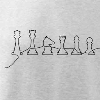 Šachové figúrky v rade - obrys Šachové figúrky v rade - obrys