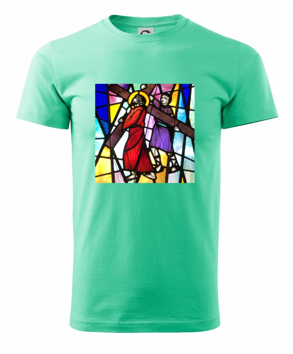 Vitráž - Ježiš a kríž Vitráž - Ježiš a kríž