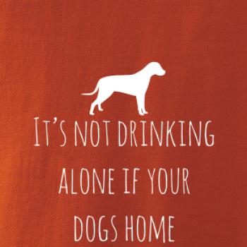 It’s not drinking alone if your dogs home