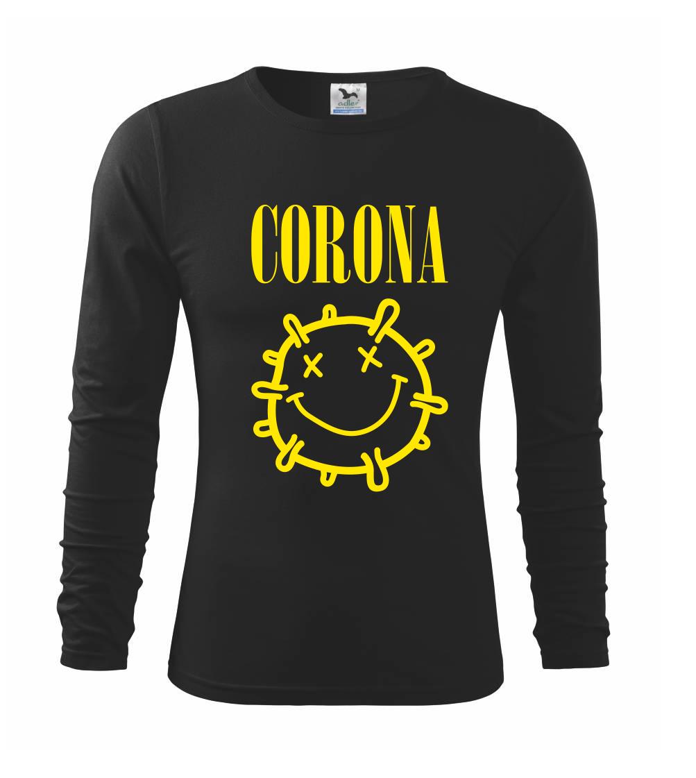 Corona žlté logo - Tričko detské Long Sleeve