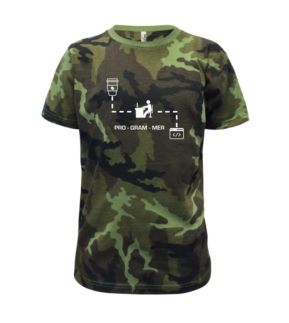 Tričká pre ajťákov - Programer code - Detské maskáčové tričko