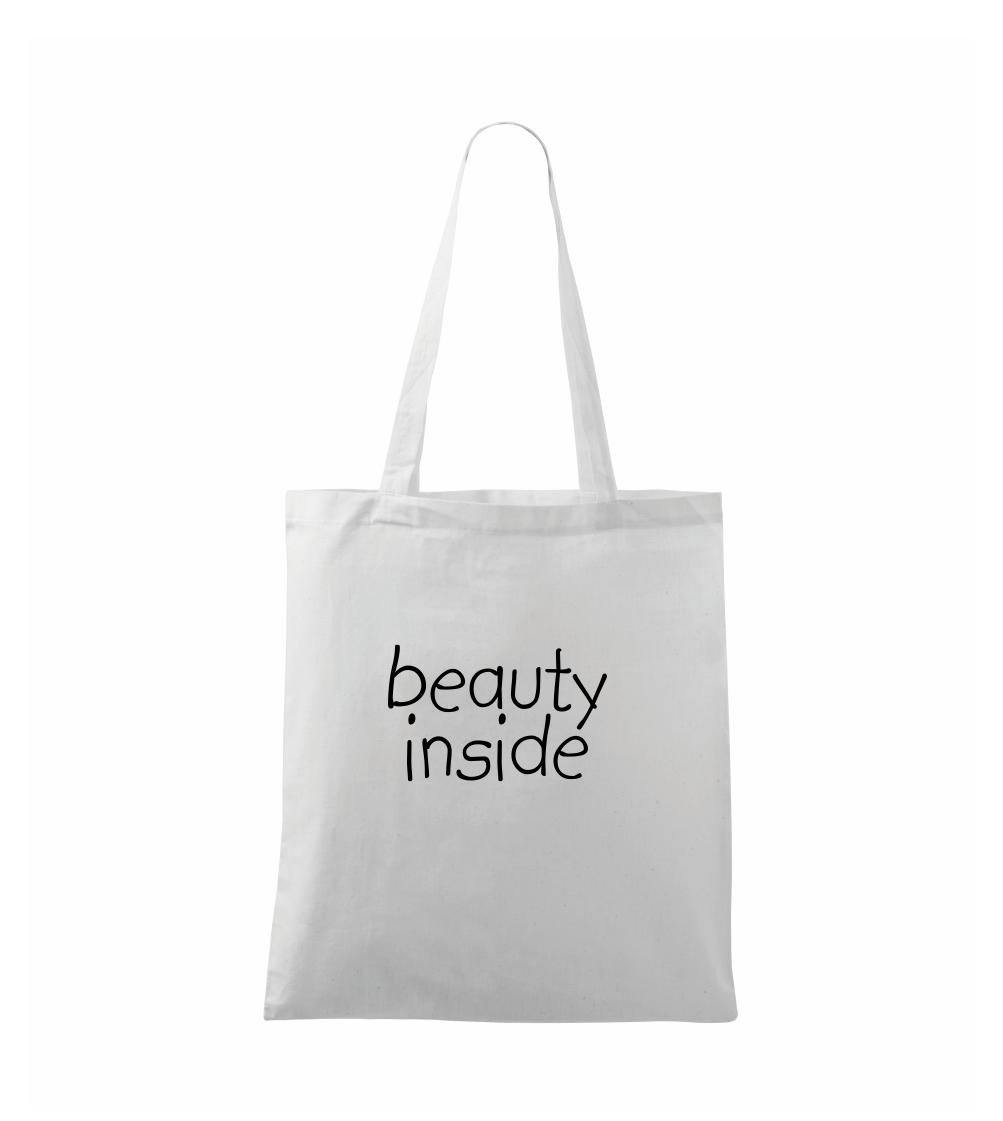 Ostatné nápisy - Beauty inside - Taška bavlnená
