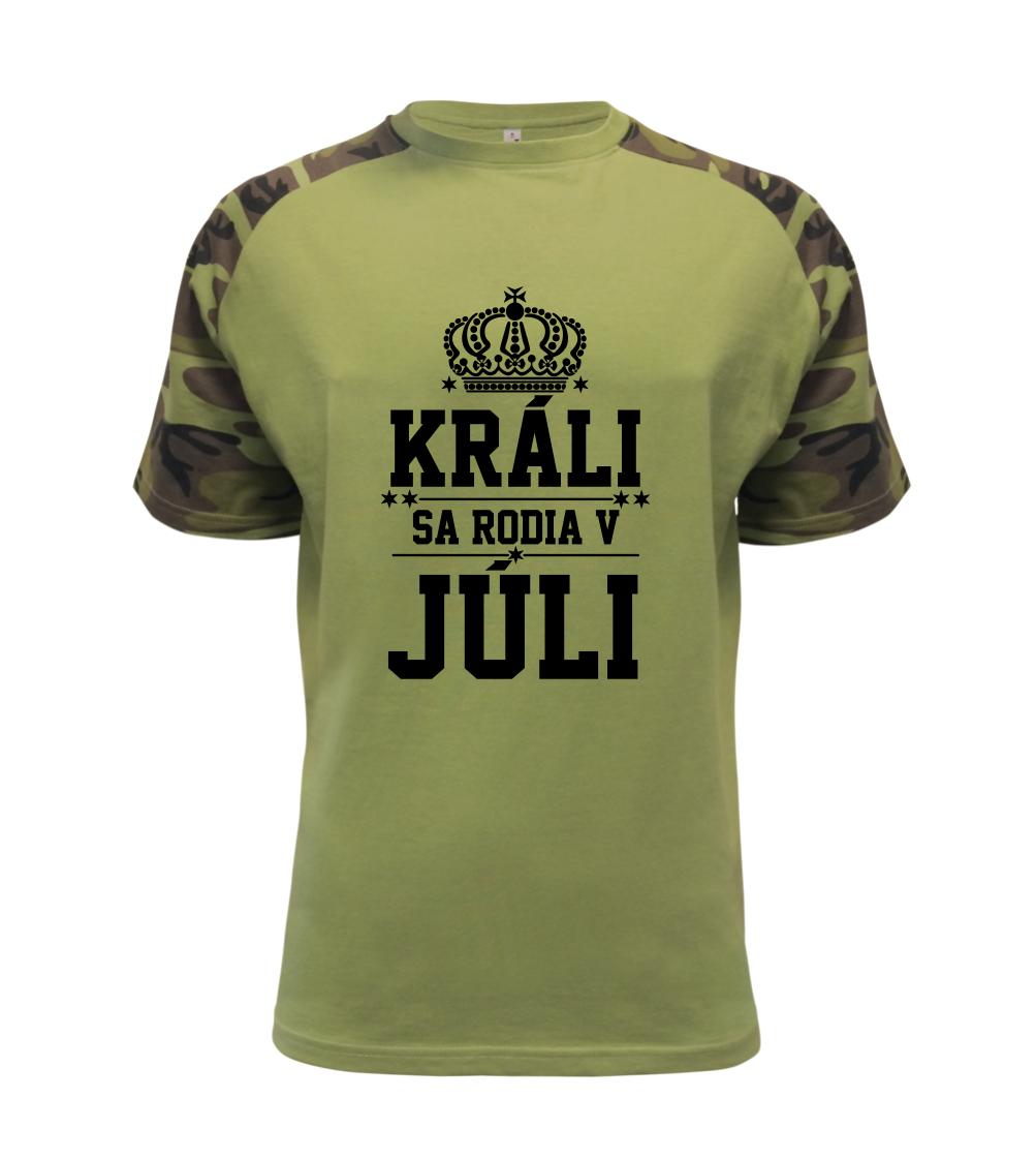 Tričká pre narodených v júli - Králi sa rodia v júli - Raglan Military