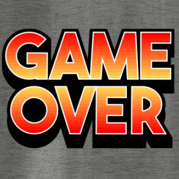 Game over - nápis farebný