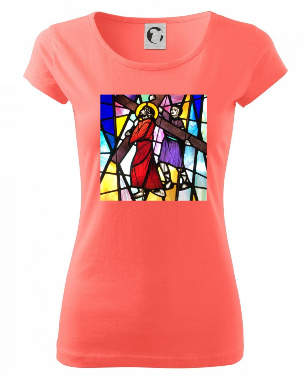 Vitráž - Ježiš a kríž Vitráž - Ježiš a kríž