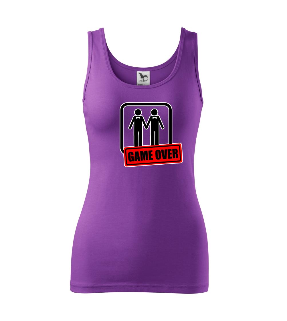 Tričká na rozlúčku so slobodou - Bachelor Party - Game over (gay) - Dámske tielko