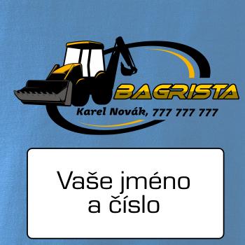Bagrista v kruhu - vlastný nápis