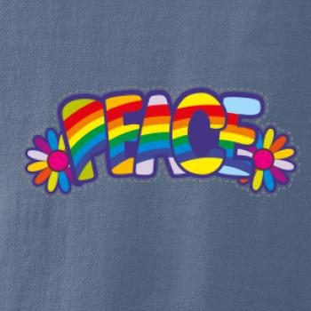 Peace nápis dúhový