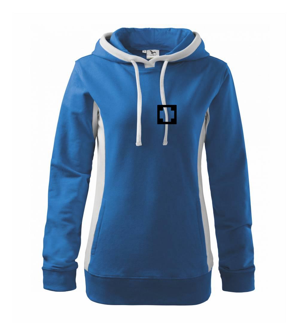 Tričká a mikiny pre záchranárov a lekárov - Kvalitné oblečenie pre zdravotníkov - Hranatý kríž - Rescue - Mikina dámska Kangaroo s kapucňou