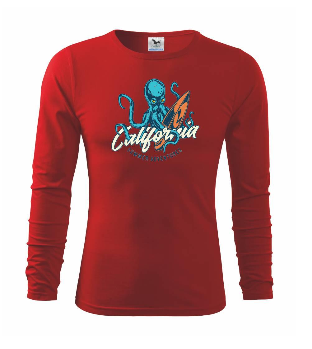 Surferske tričká - Summer adventures California - Tričko detské Long Sleeve