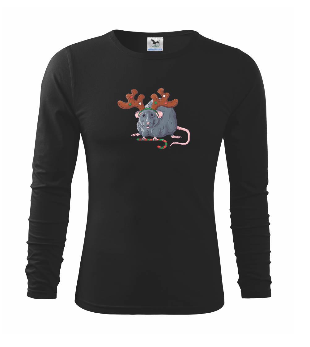 Vianočné tričká - Vianočná myš - Tričko detské Long Sleeve