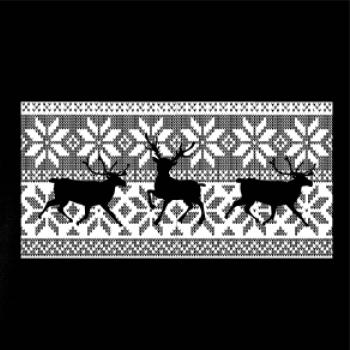 Jeleň vo vianočnom vzore