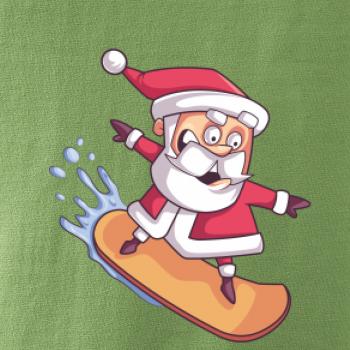 Santa jazdiaci na snowboarde
