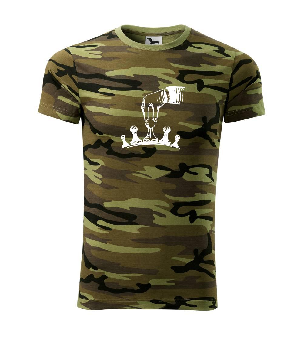 Tričká a mikiny so spoločenskými hrami  - Šach - ruka - Army CAMOUFLAGE
