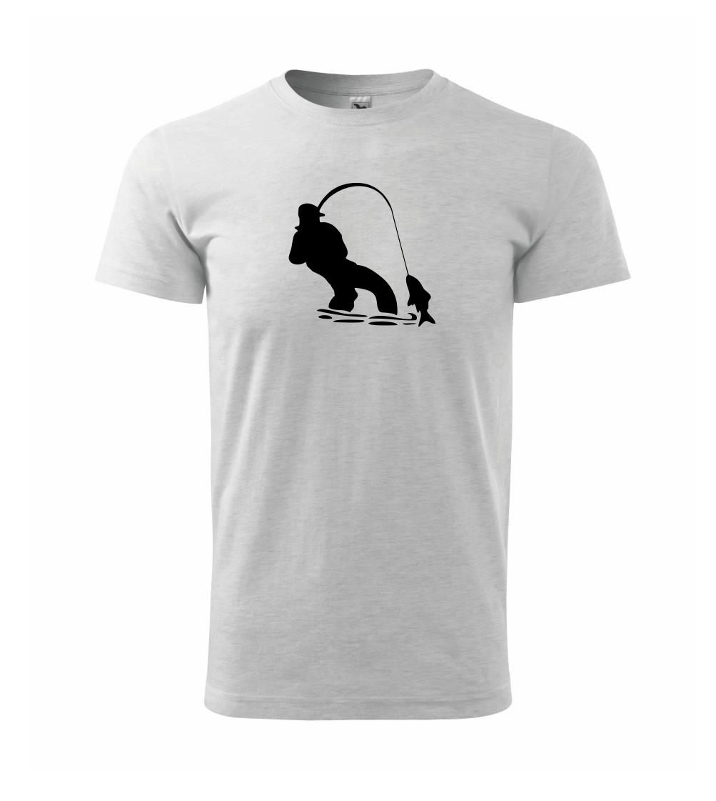 Rybár ťahajúce rybu Rybár ťahajúce rybu