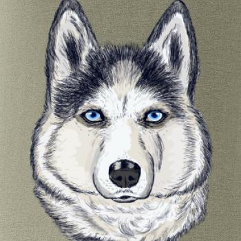 Husky hlava - kreslený