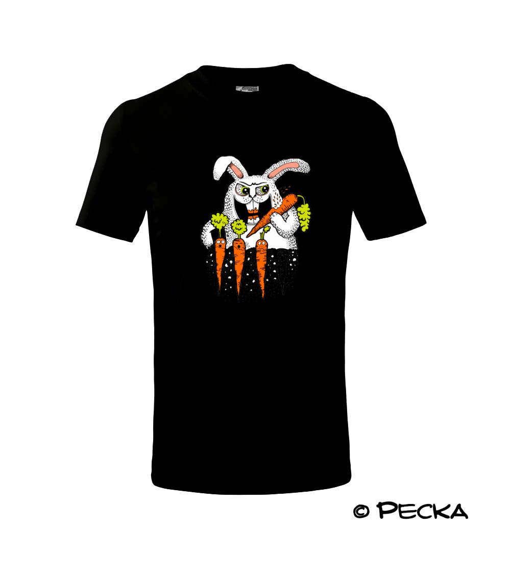 Tričká so zvieratami - Zajac killer (Pecka design) - Tričko detské bavlnené