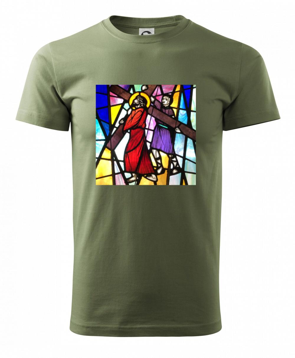 Vitráž - Ježiš a kríž Vitráž - Ježiš a kríž