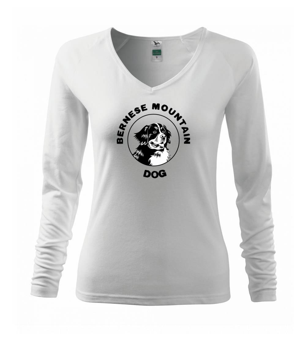 Bernský salašnícky pes na tričku - Bernese mountain dog v kruhu - Tričko dámske Elegance