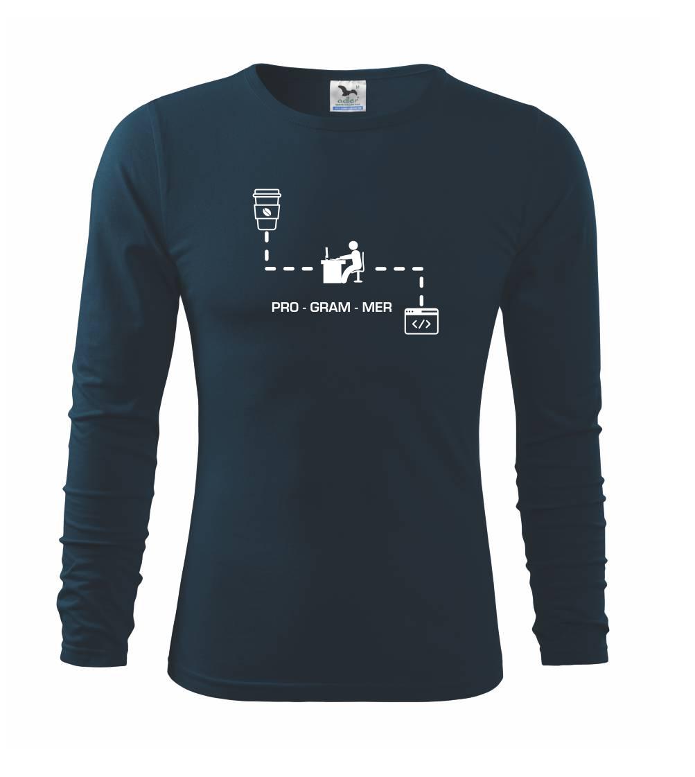 Tričká pre ajťákov - Programer code - Tričko s dlhým rukávom FIT-T long sleeve