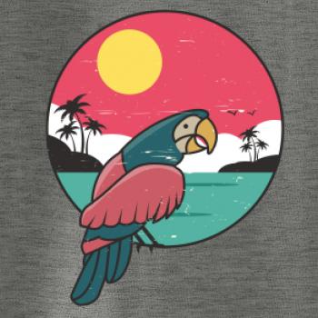 Papagáj v kruhu pri mori