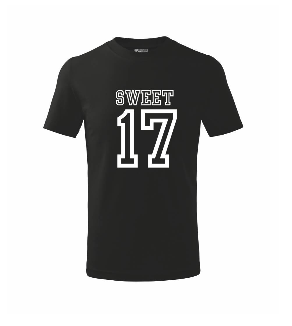 Tričká na párty - Sweet 17 - Tričko detské bavlnené