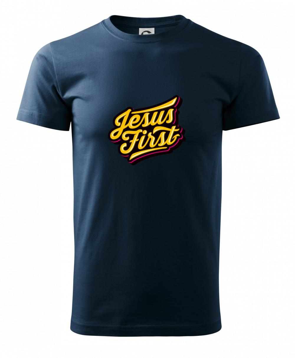 Jesus first žltý nápis Jesus first žltý nápis