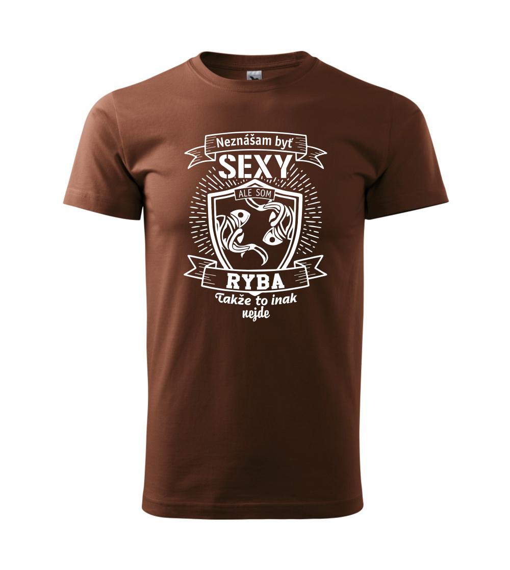 Tričká ryby - Neznášam byť sexy - Ryba - Klasické pánske tričko vyššej gramáže