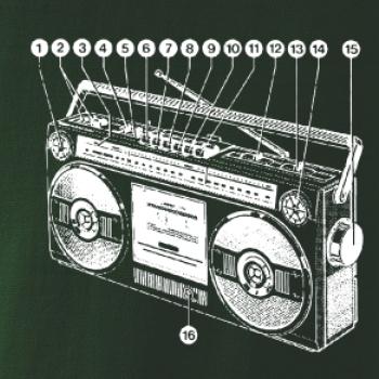 Nákres starý magnetofón