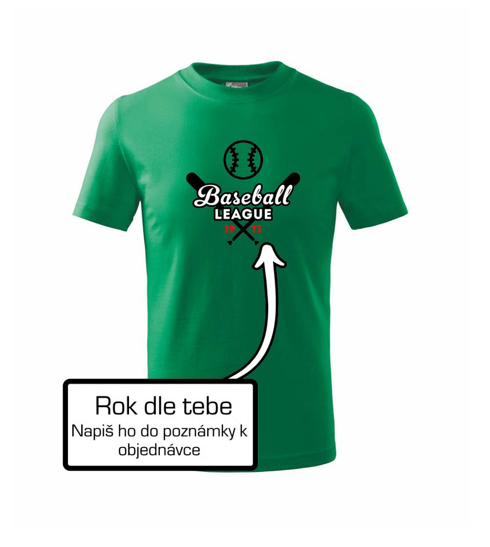 Tričká baseball - Baseball league vlastný ročník - Tričko detské bavlnené