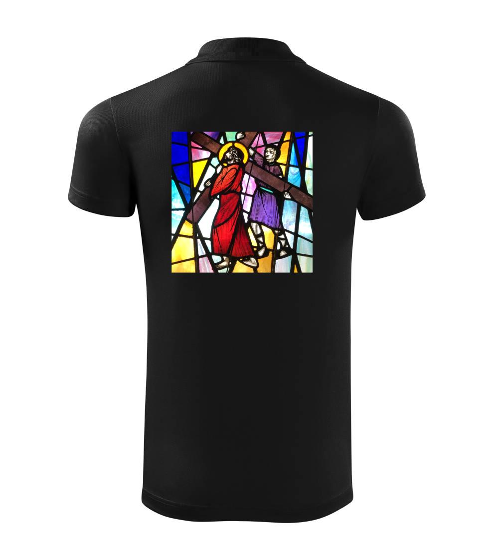 Vitráž - Ježiš a kríž Vitráž - Ježiš a kríž