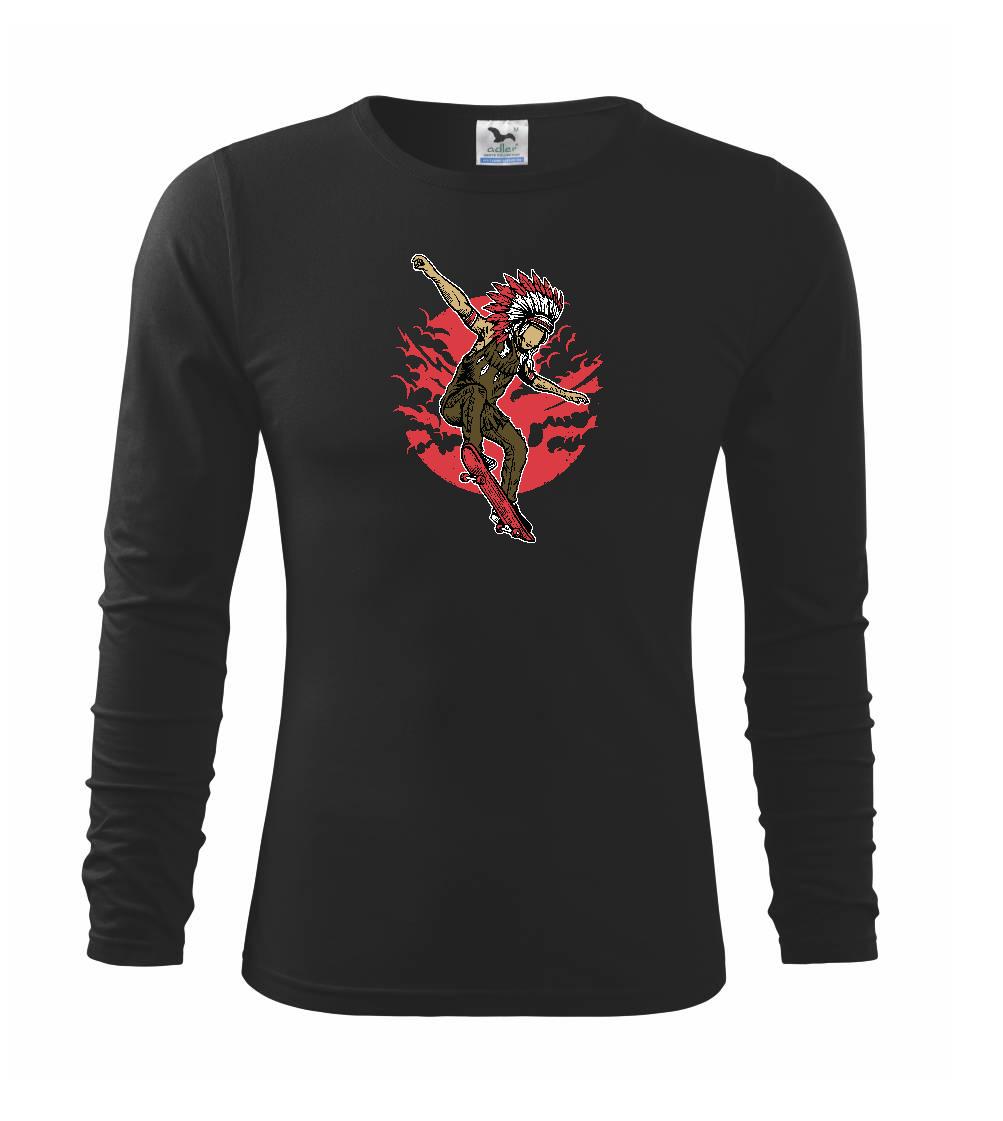 Longboard a Skatebord - Indian Chief Skateboard - Tričko detské Long Sleeve