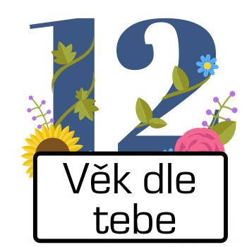 Kvetinové číslo kreslené - vlastný vek