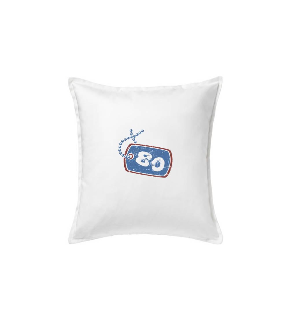 Tričko k osemdesiatinám - 80 na krku - Vankúš 50x50