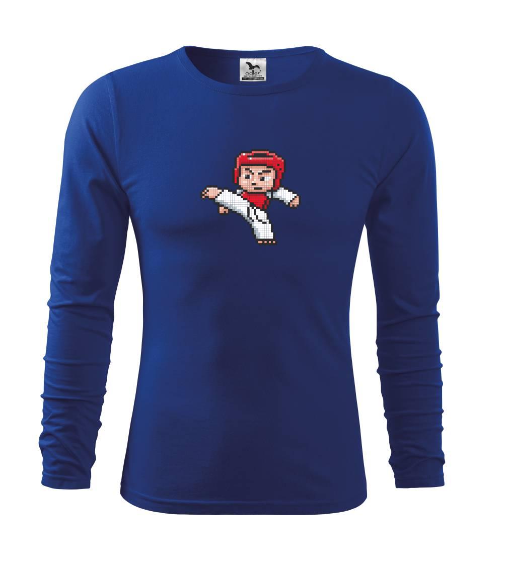 Tričká Karate - Taekwondo pixel - Tričko detské Long Sleeve