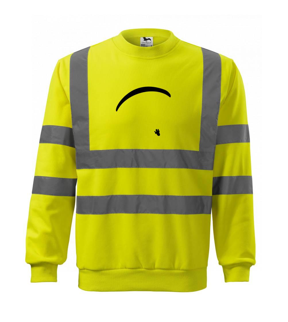 Tričká s motívom paraglidingu - Obrys padáku velký - Reflexná mikina