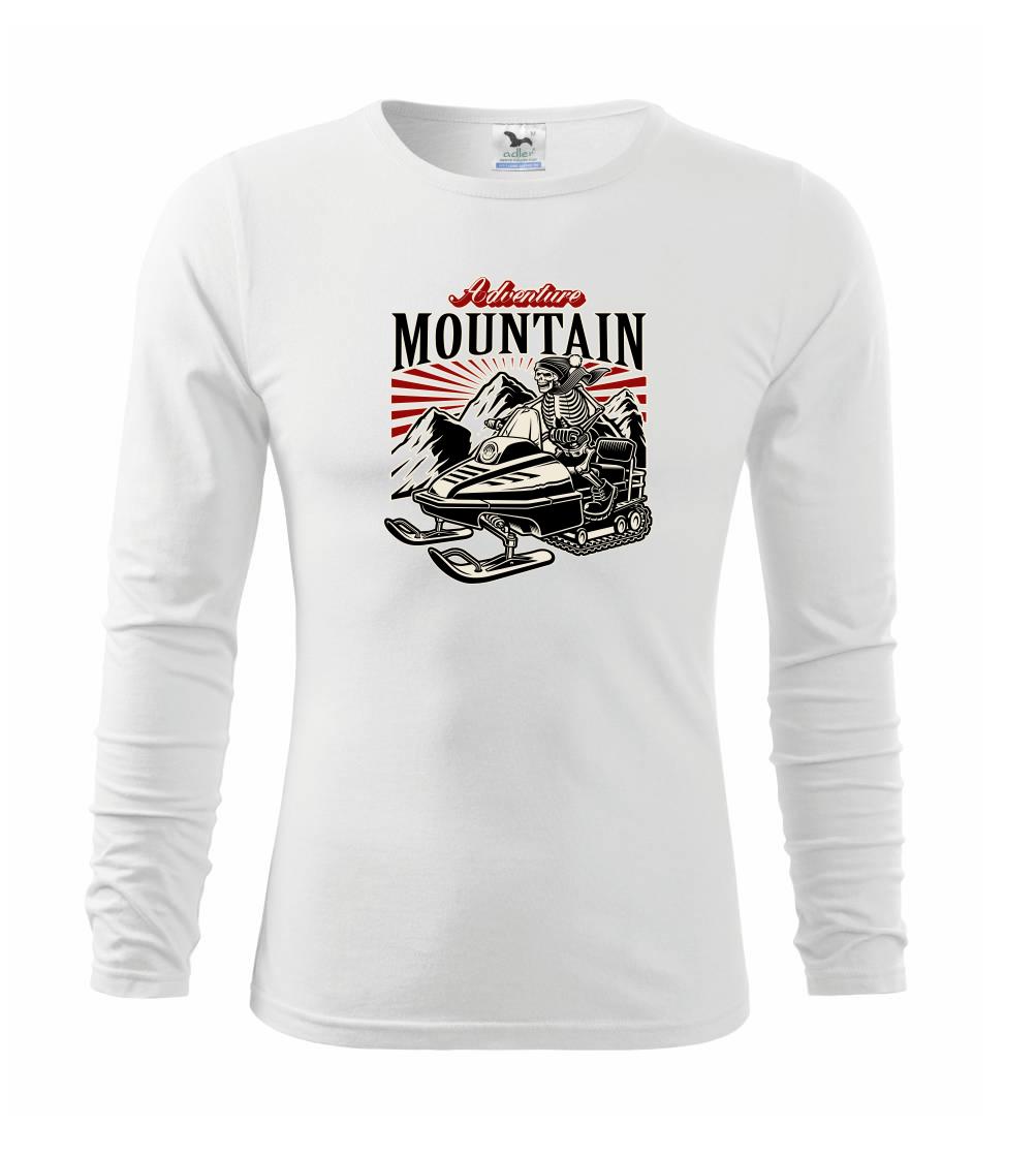 Lyže a Snowboard - Snežný skúter kostra - Tričko detské Long Sleeve