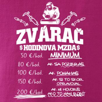 Hodinová mzda zvárač Hodinová mzda zvárač