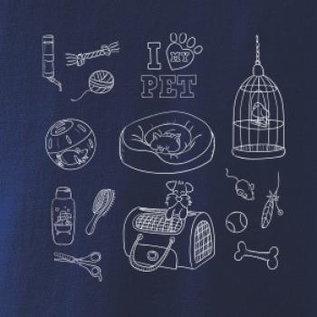 I love my pet - kreslený obrázok