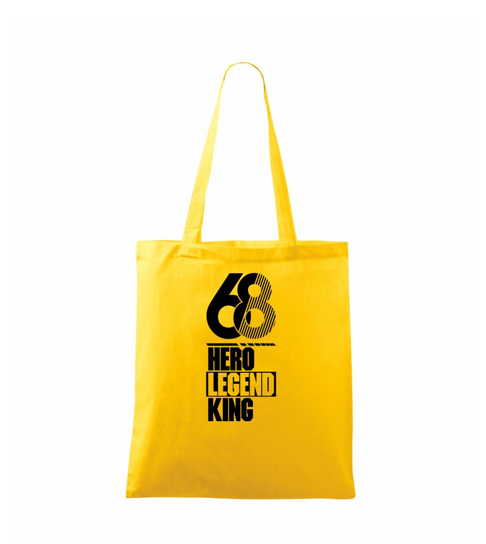 Narodeninové tričká pre hrdinov - Hero, Legend, King x Queen 1968 - Taška bavlnená