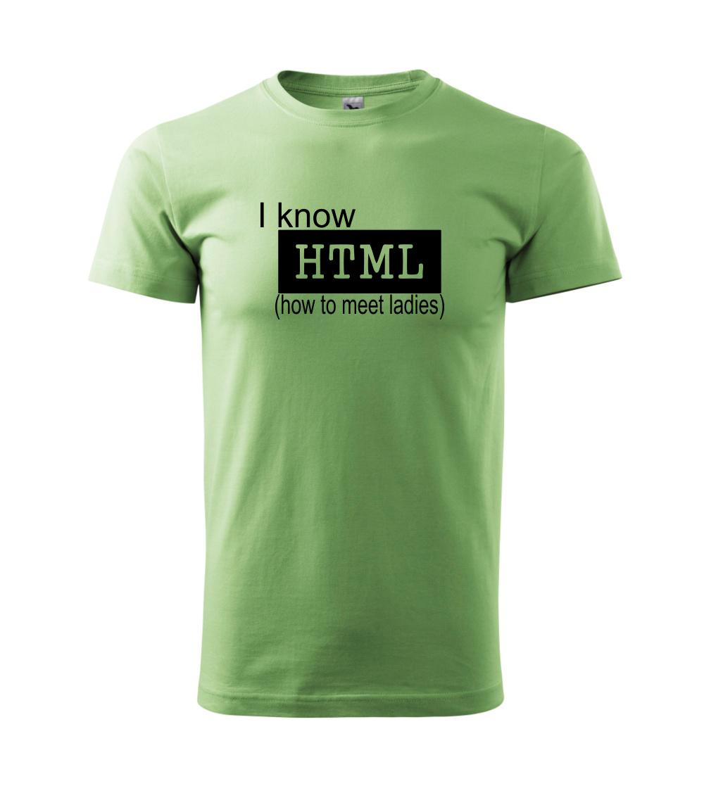 Tričká pre ajťákov - HTML - Klasické pánske tričko vyššej gramáže