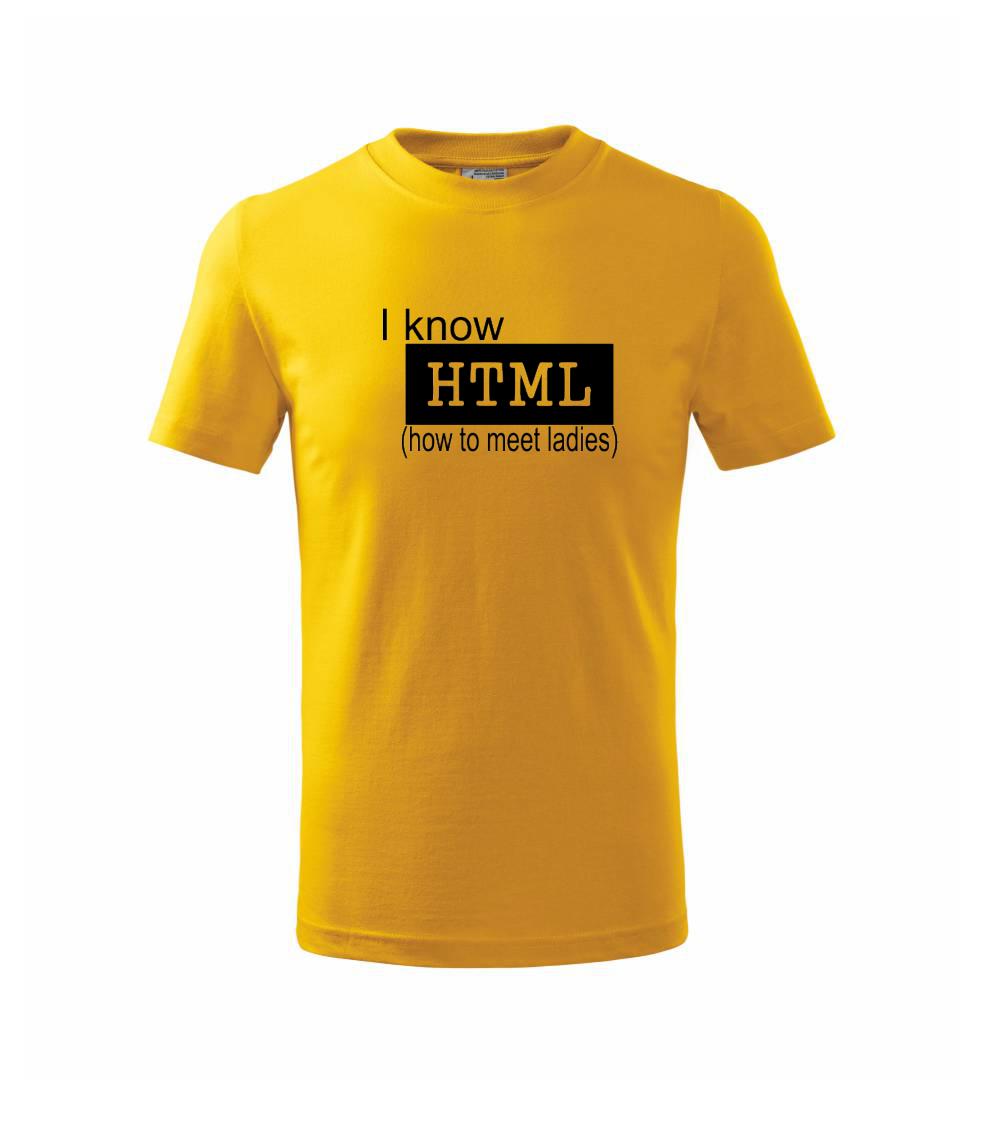 Tričká pre ajťákov - HTML - Tričko detské bavlnené