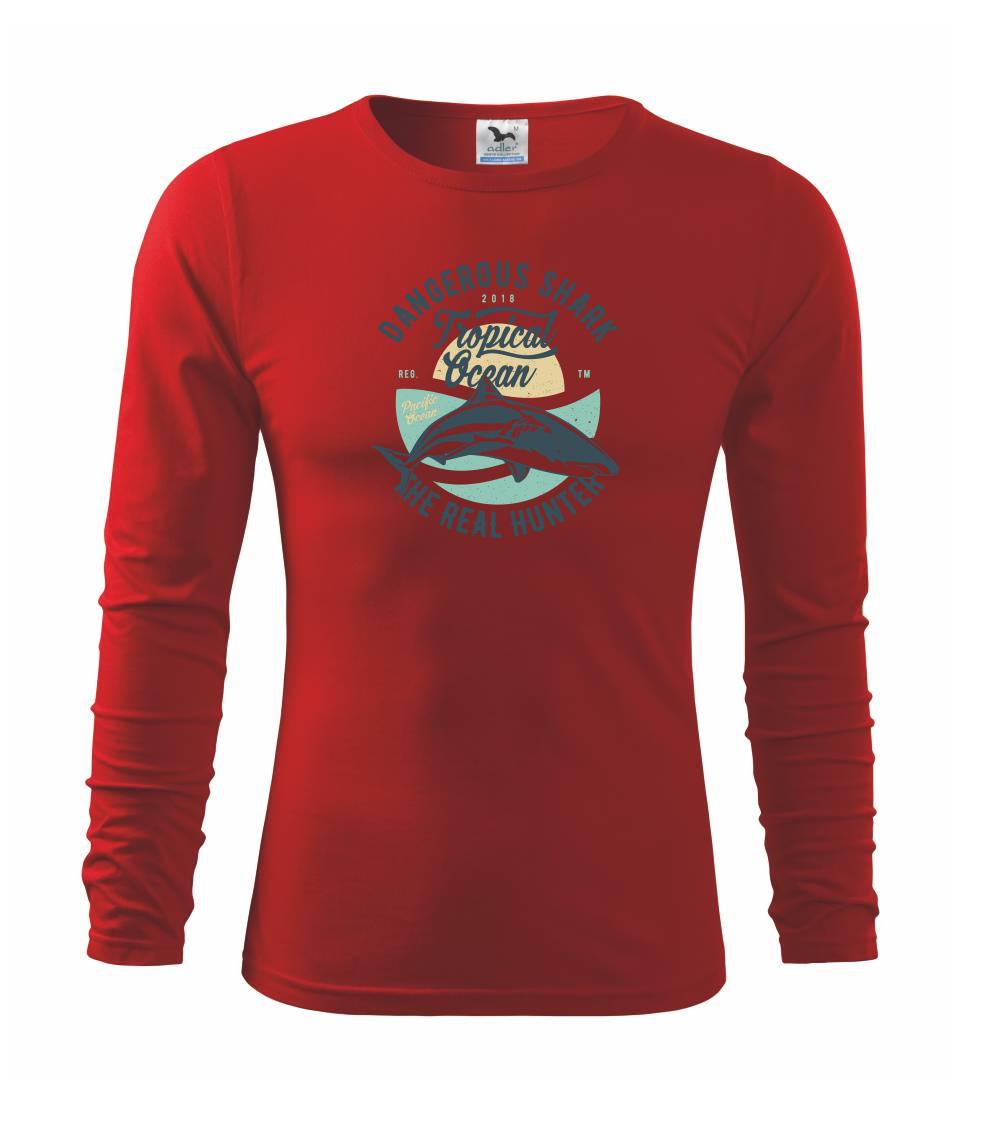 Tričká s potlačou ryby - Dangerous Shark - Tričko detské Long Sleeve