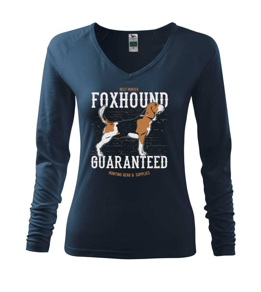 Bígl na tričku - Dog foxhound - Tričko dámske Elegance